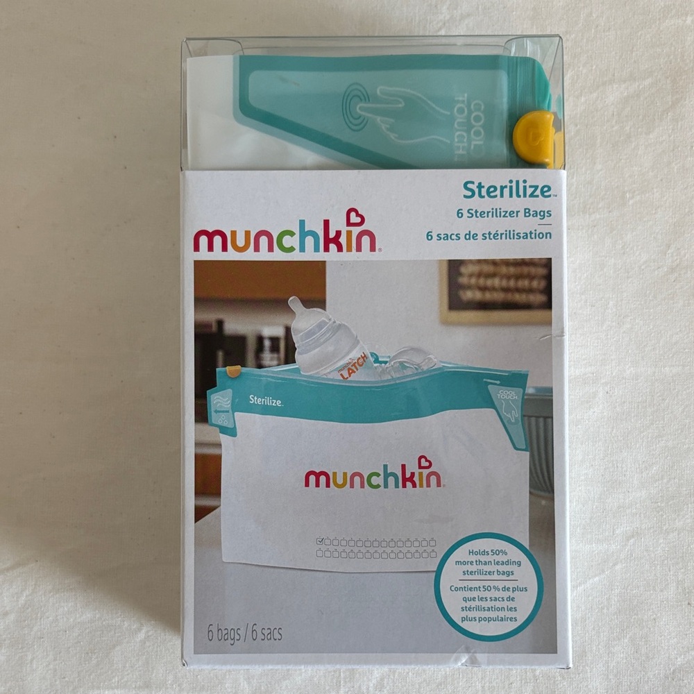 Munchkin Sterilize Microwave Bottle Steam Sterilizer Bags (Quantity 4)